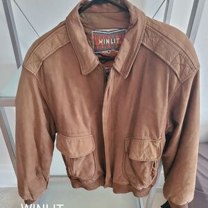 Vintage WINLIT Leather Suede Bomber